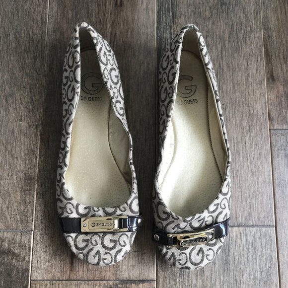 Vintage Y2K G by Guess Farrah 2 Monogram Ballet Flats Shoes - Women's Size 7 - Picture 9 of 14